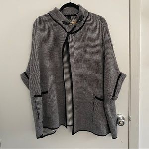 Houndstooth Cape Jacket